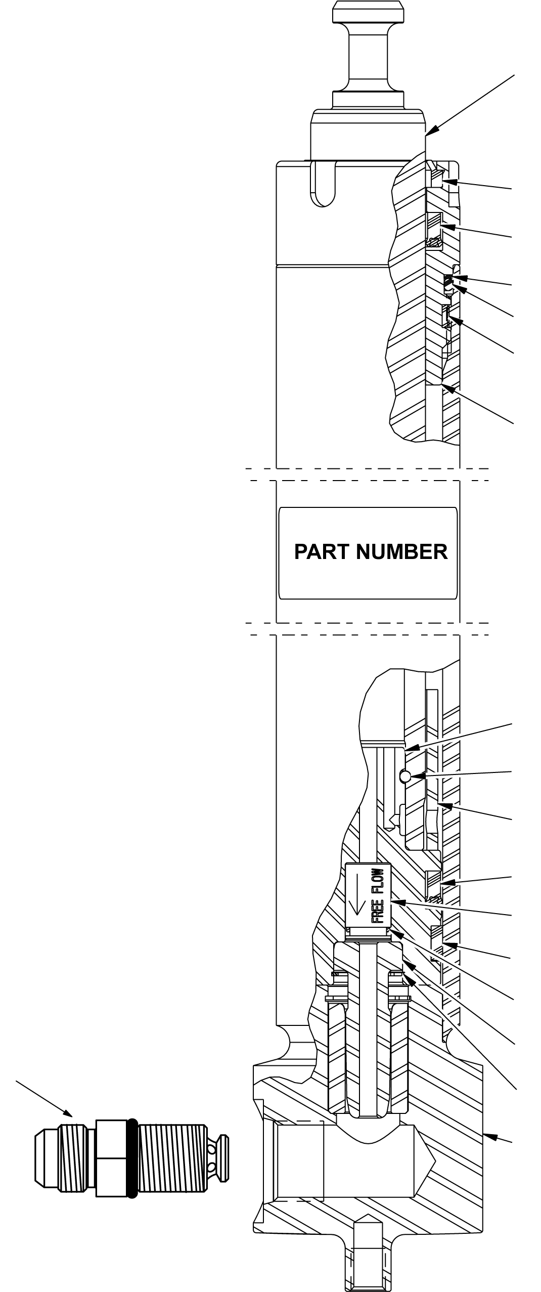 MAIN LIFT CYLINDER (76 OCL) (170.5 MFH) CC1004358 KOMATSU
