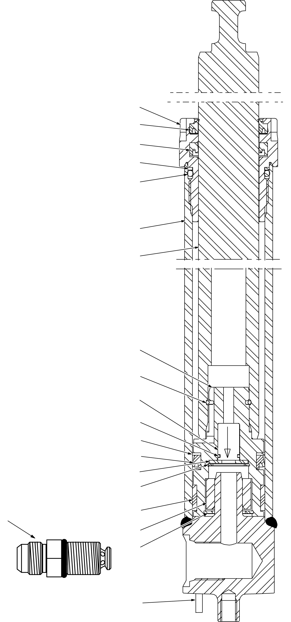 MAIN LIFT CYLINDER (82 OCL) (188.5 MFH) CC1005844 KOMATSU