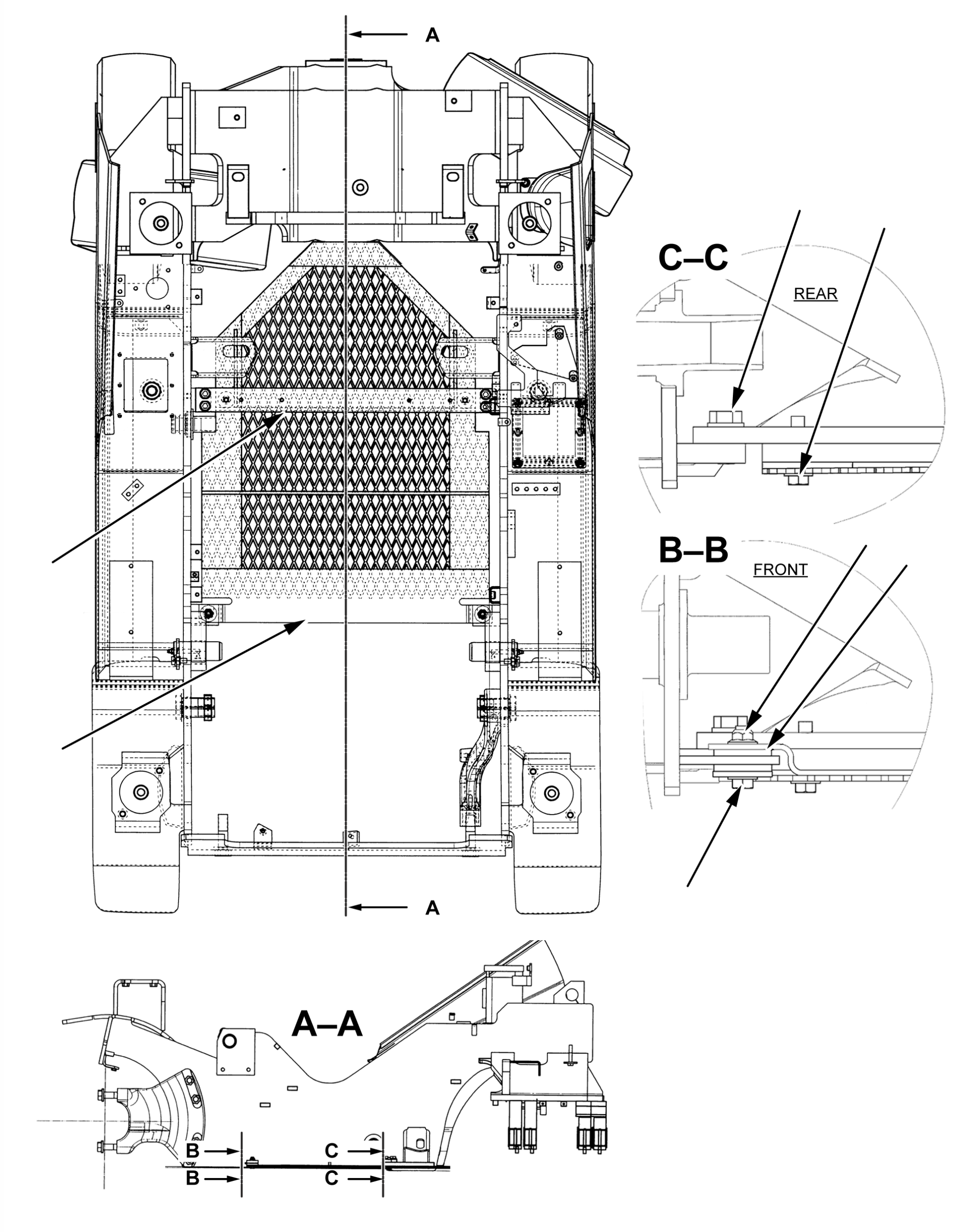 PLATE (REPLACES CROSS-MEMBER) 3EB-52-A7870 KOMATSU