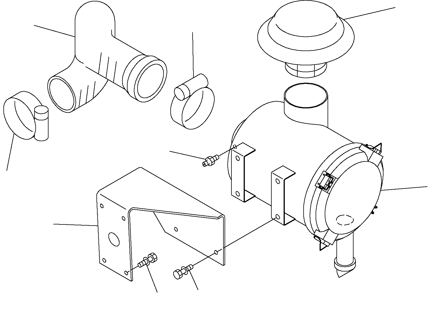 AIR CLEANER ASSY (SINGLE ELEMENT) 3FE-02-45110 KOMATSU