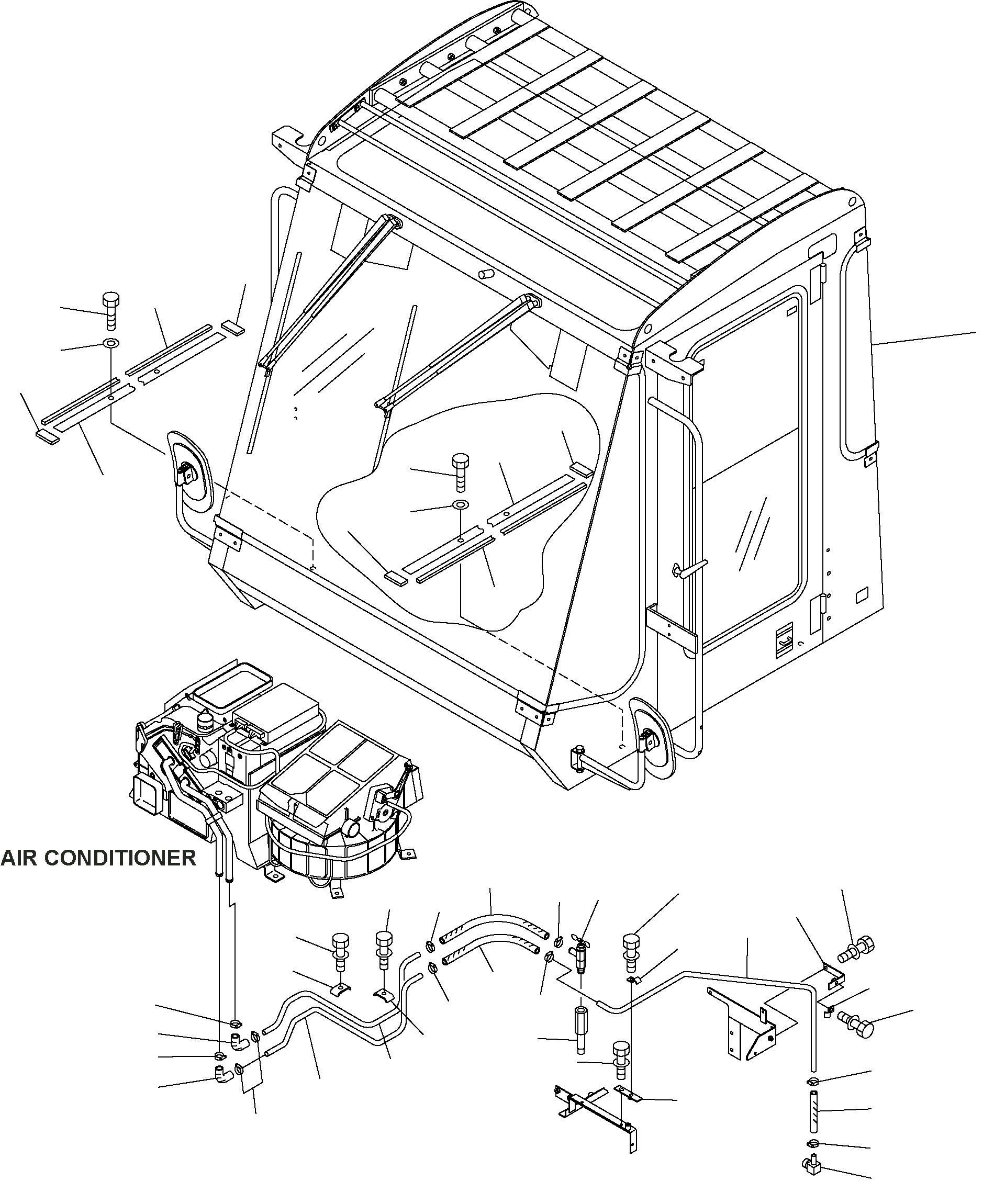 CAB ASSY, AIR CONDITIONER OPTION 37E-5AC-4530 KOMATSU