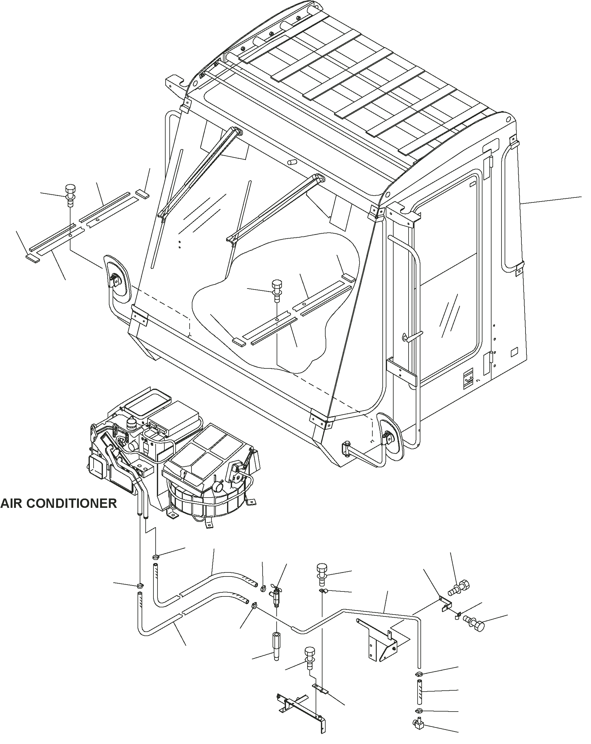 CAB ASSY, AIR CONDITIONER OPTION 37E-5AC-4531 KOMATSU