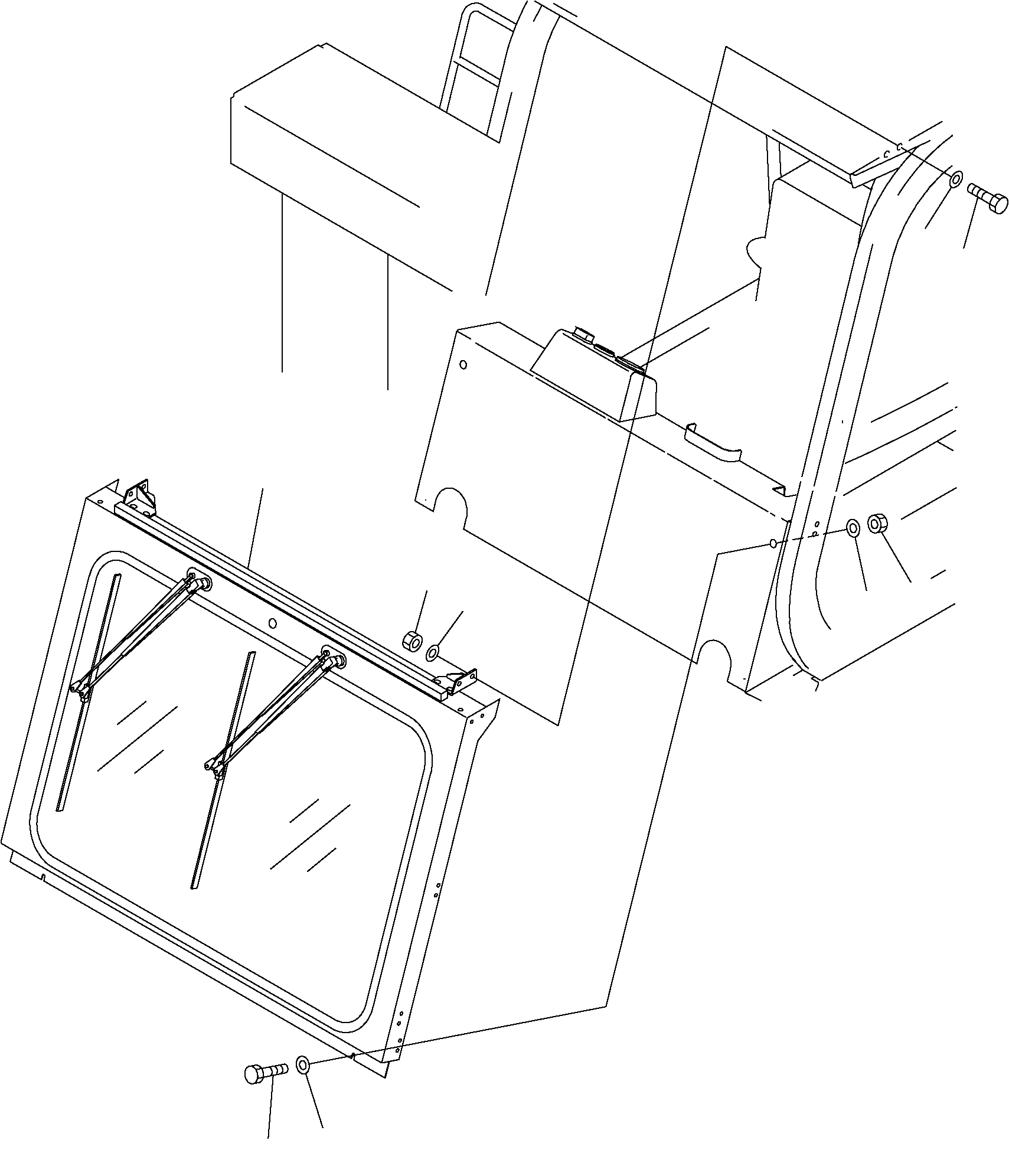 FRONT WINDOW ASSY 37E-1SA-4030 KOMATSU