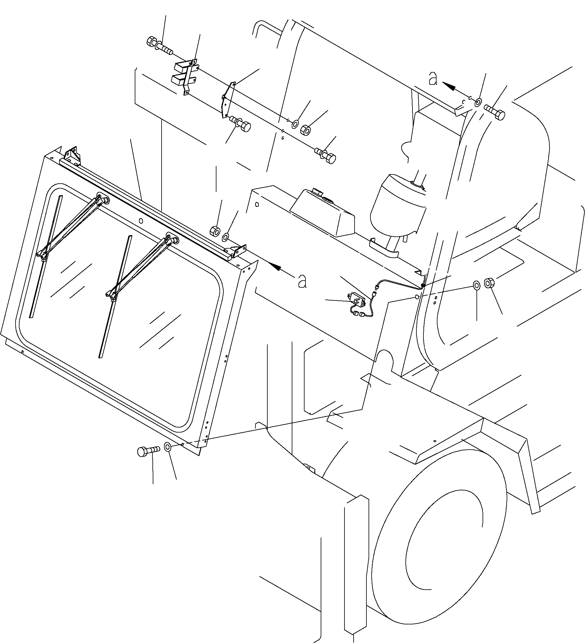 FRONT WINDOW ASSY 37E-1SA-4050 KOMATSU