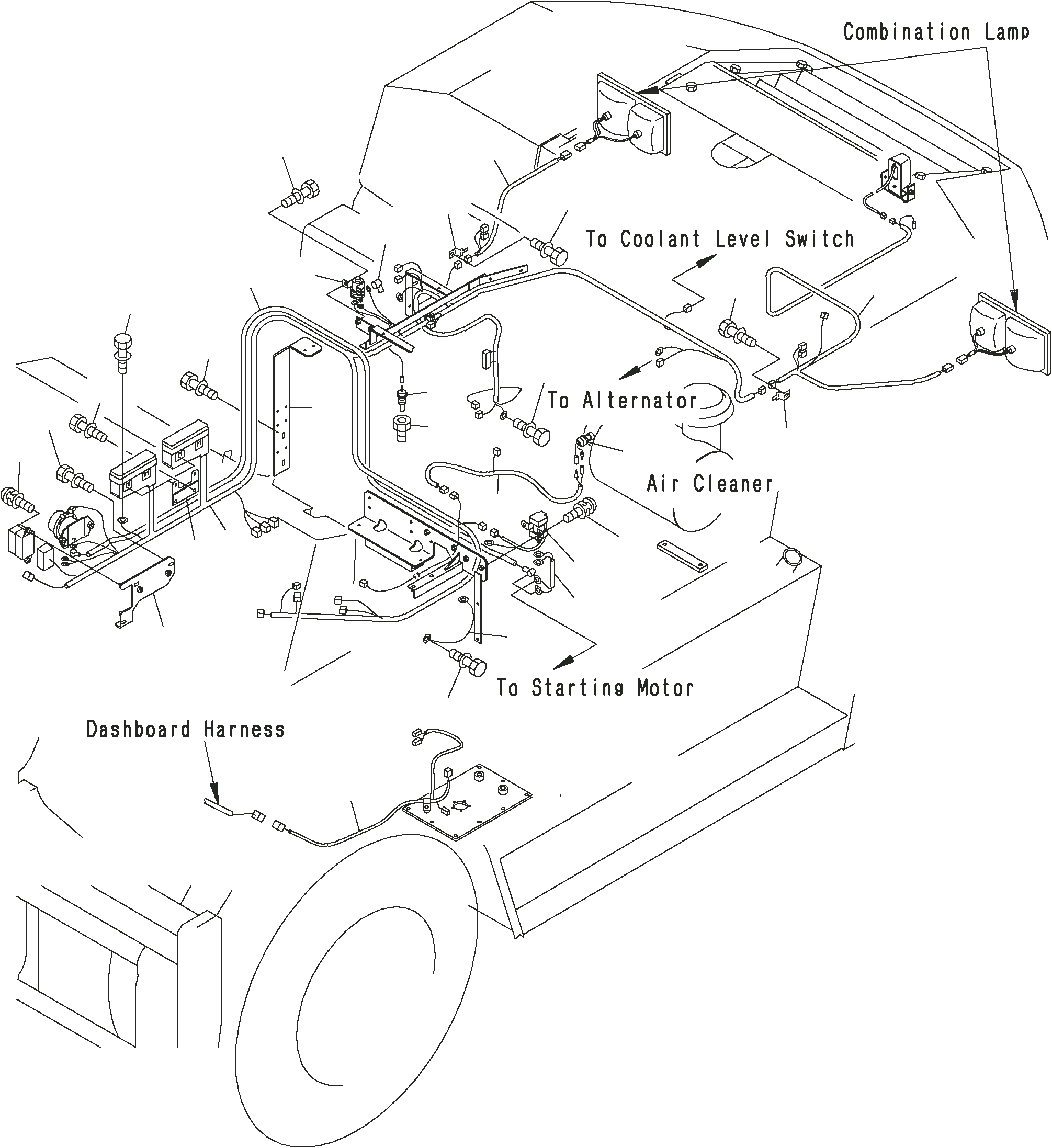 HARNESS, ENGINE, L.H. 3FE-55-42310 KOMATSU