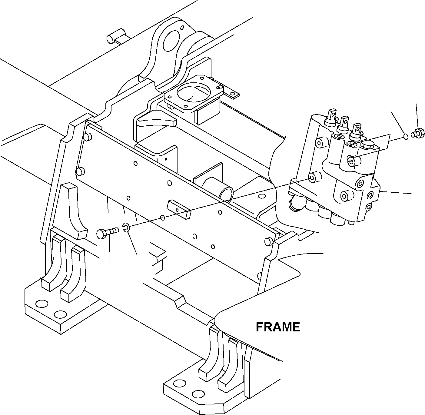 VALVE ASSY, 3-SPOOL CONTROL 3FE-61-31310 KOMATSU