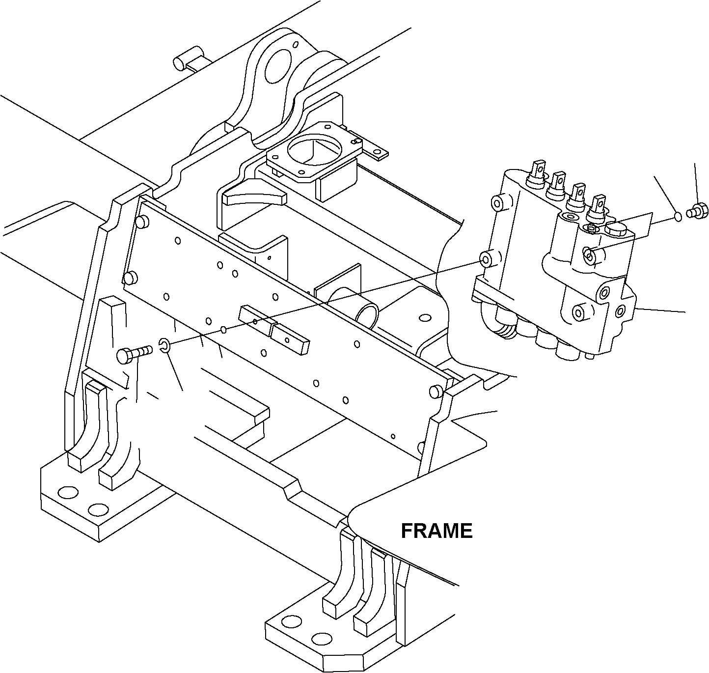 VALVE ASSY, 4-SPOOL, WITH PORT RELIEF VALVE 3FE-61-32410 KOMATSU