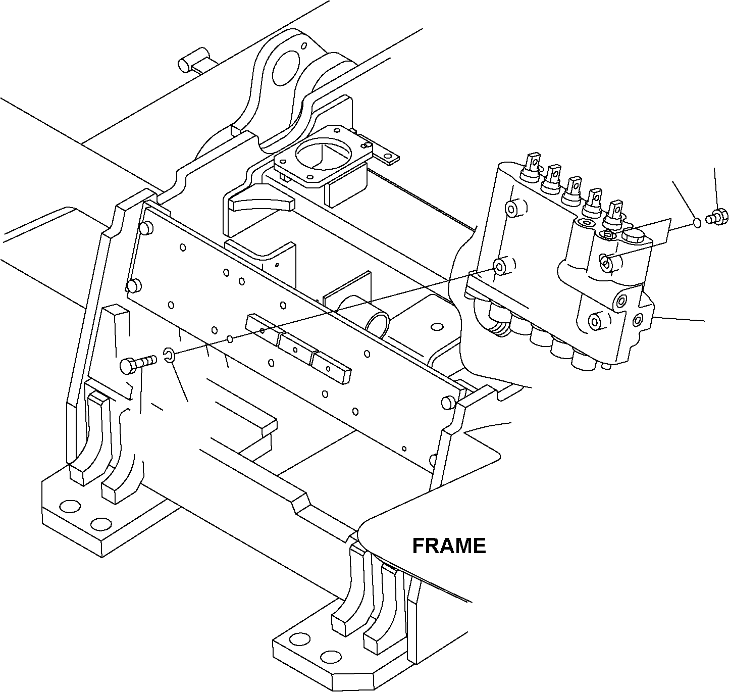 VALVE ASSY, 5-SPOOL, WITH PORT RELIEF VALVE 3FE-61-32510 KOMATSU