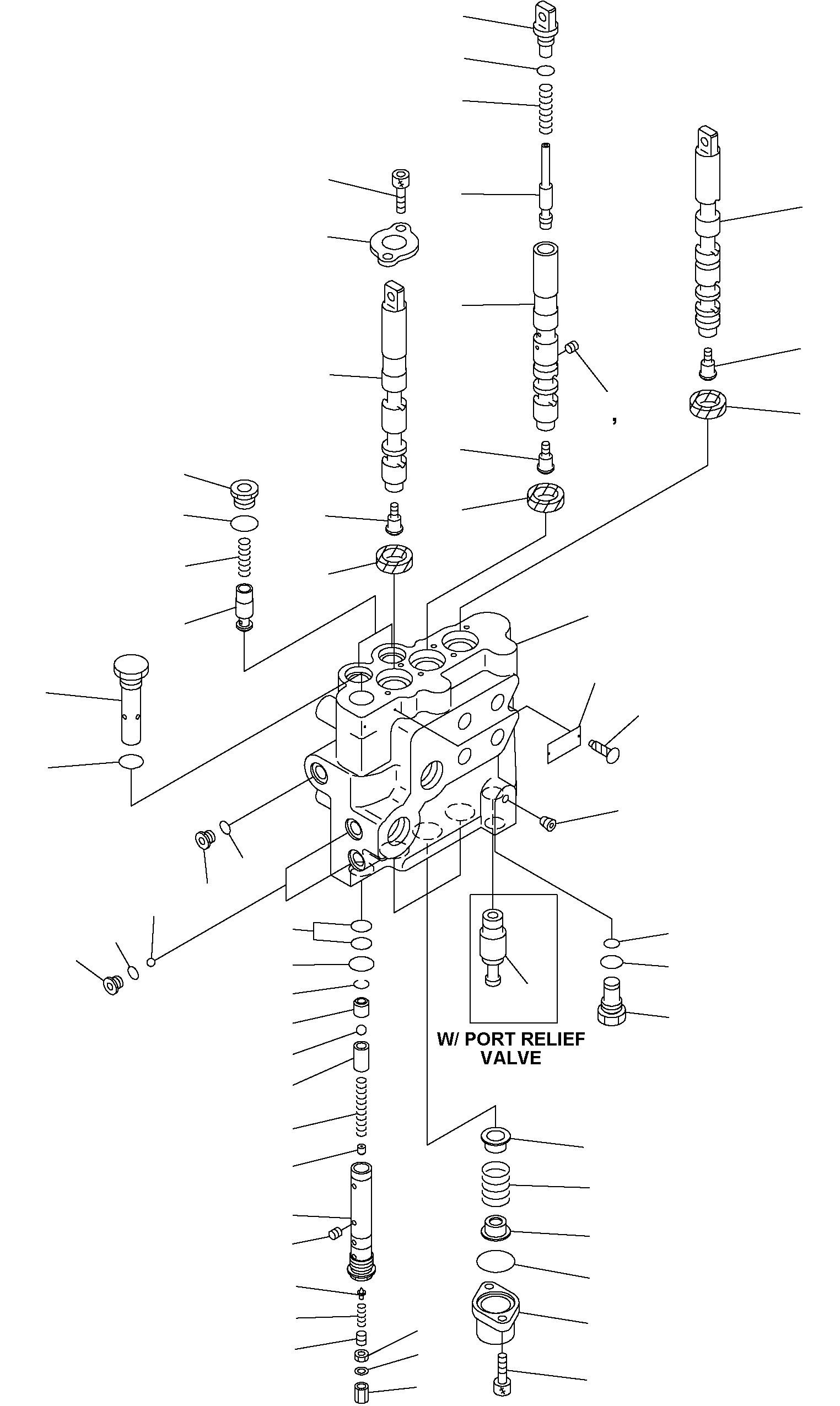 RELIEF ASSY, 5-SPOOL, WITH PORT RELIEF VALVE NS16348-05100 KOMATSU