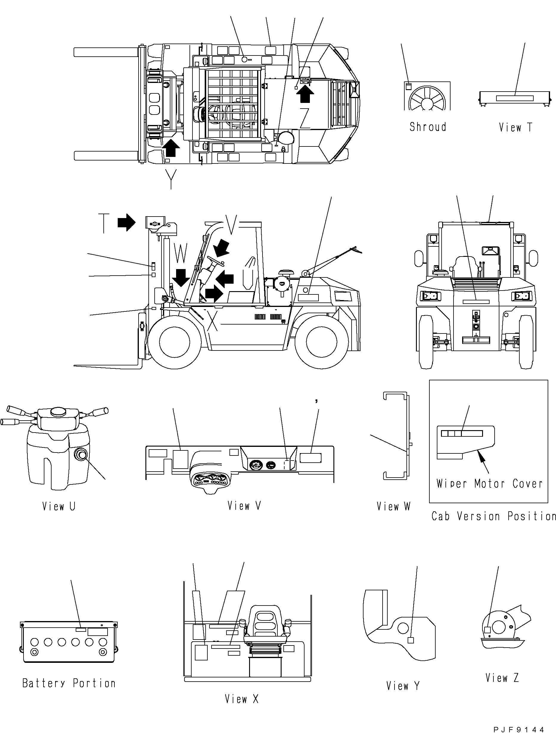 PLATE, CAUTION, 3000PD-8 37E-2BK-3140 KOMATSU