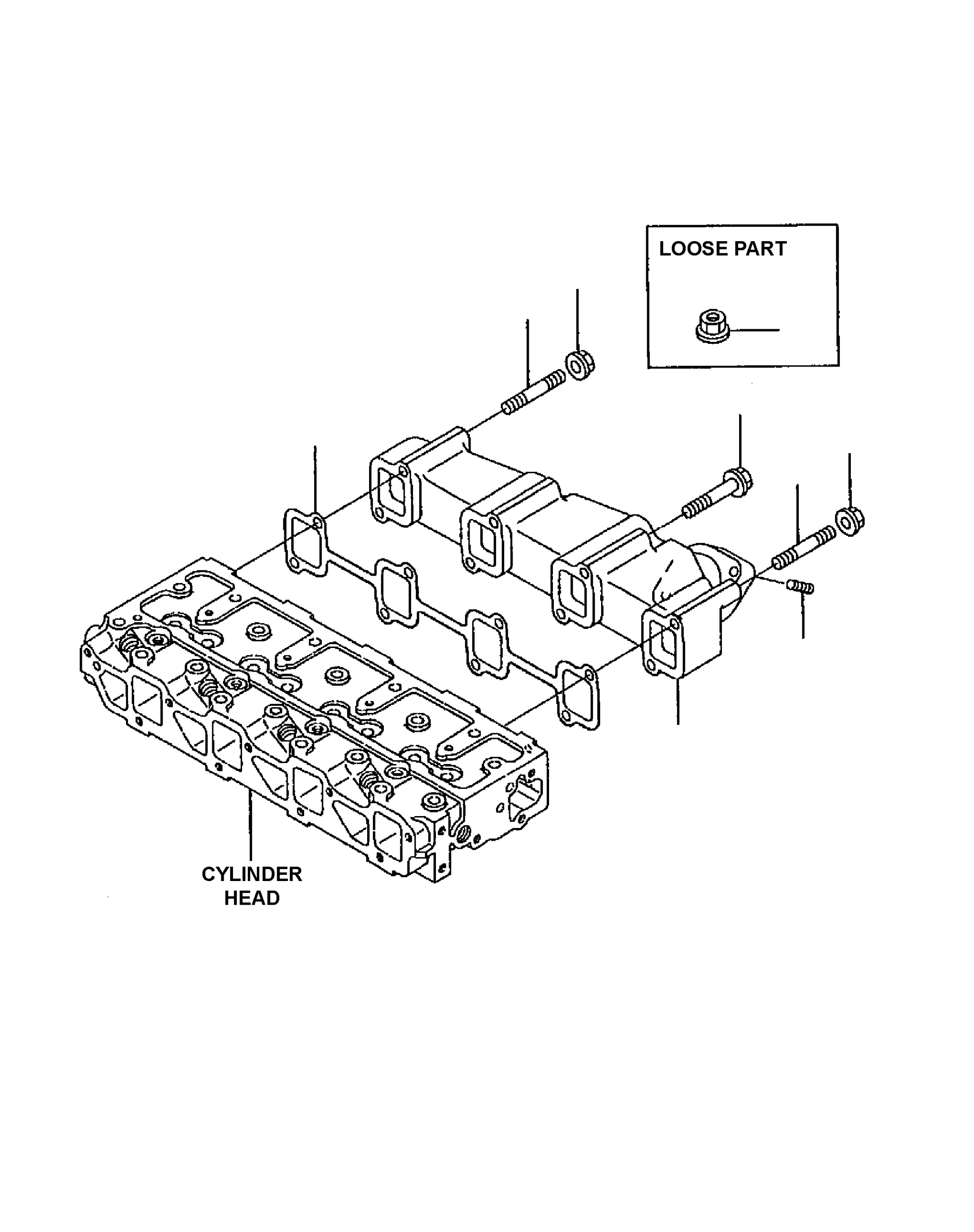 MANIFOLD, EXHAUST YM129930-13100 KOMATSU