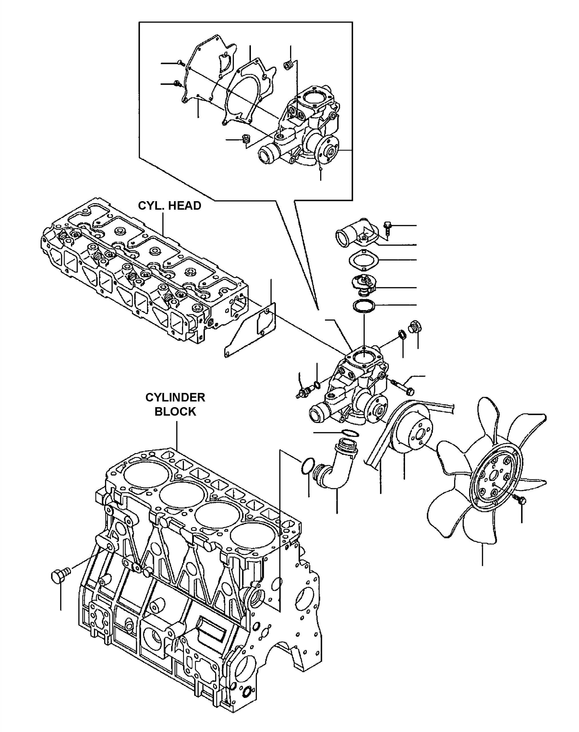 Термостат YM121850-49811 KOMATSU