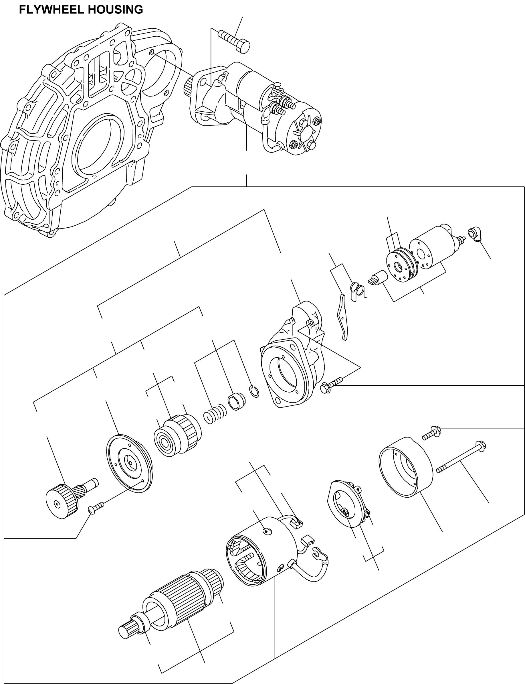 STARTER, 2.3KW YM129900-77040 KOMATSU
