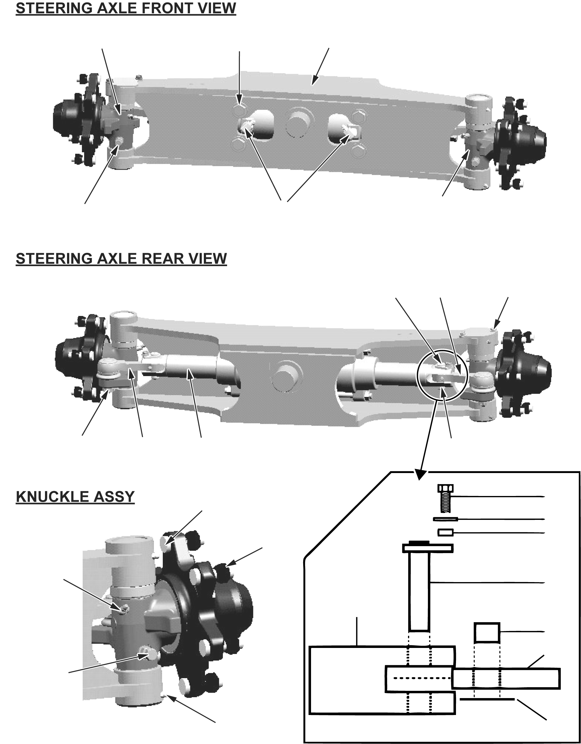 STEER AXLE (2.0/2.5T) 3EB-24-51114 KOMATSU
