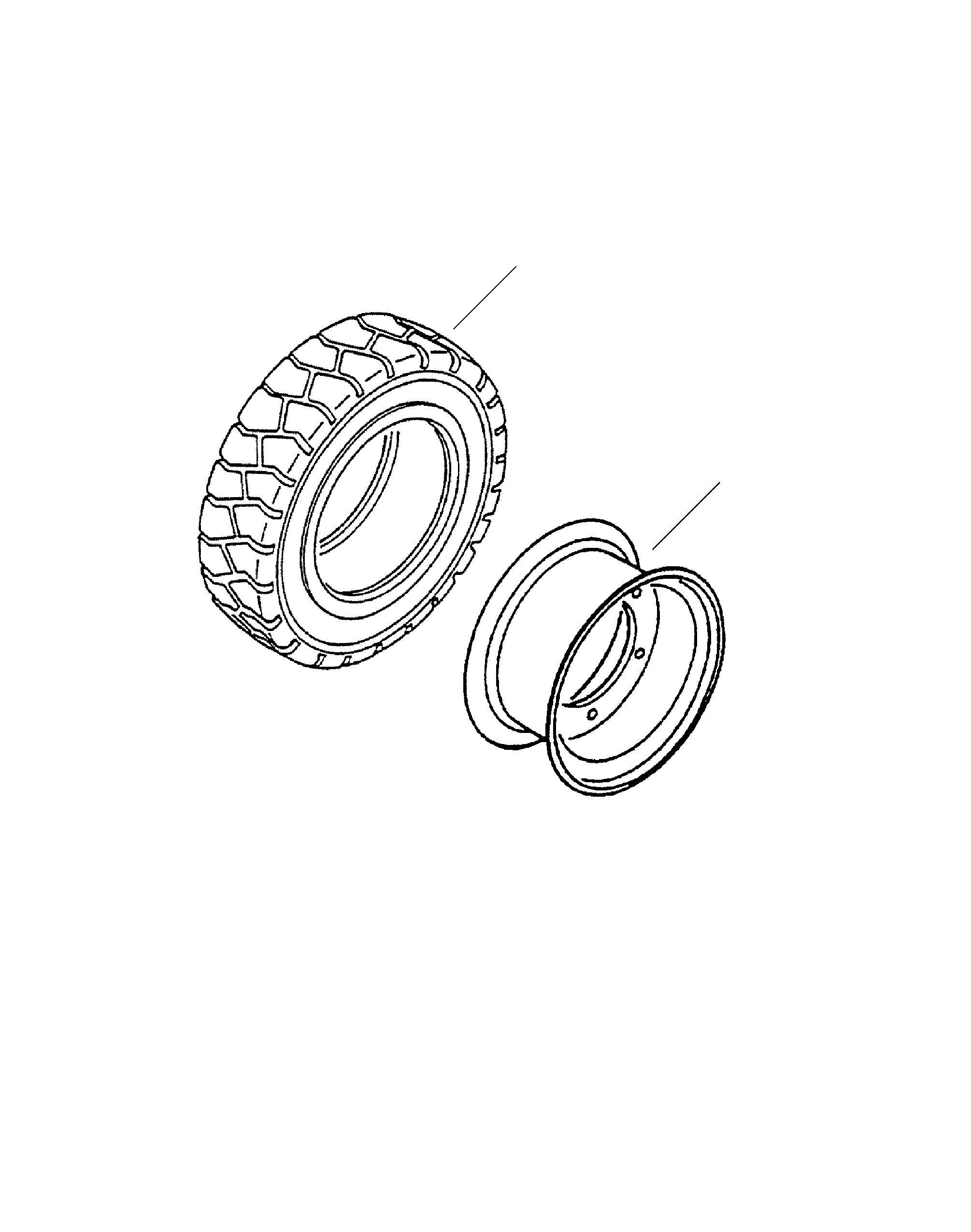 TIRE, 250-15-20PR, SOLID MIT26950101 KOMATSU
