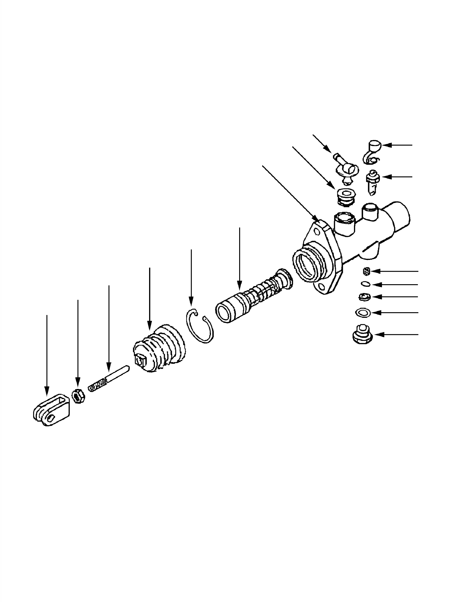 BRAKE MASTER CYLINDER (DETAIL BELOW) 3EB-36-51180 KOMATSU