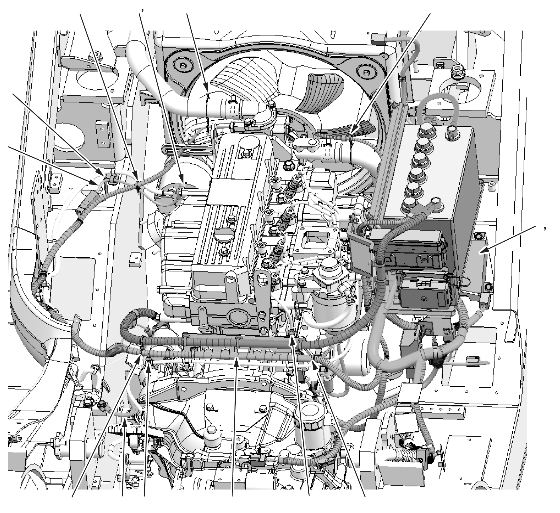 ENGINE HARNESS, 4D94LE 3EB-55-A7613 KOMATSU