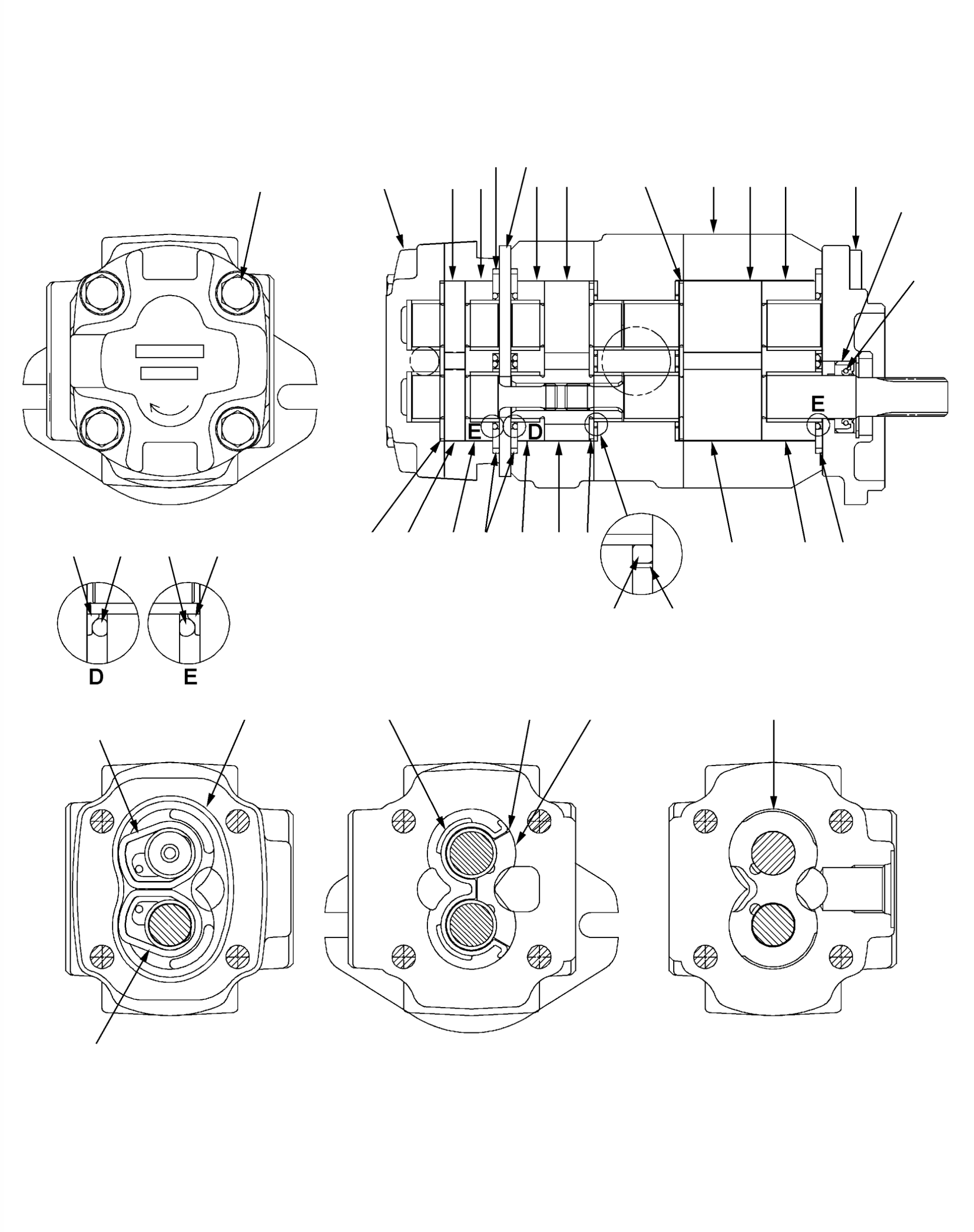 REPAIR KIT, HYDRAULIC PUMP 30B-60-05031 KOMATSU