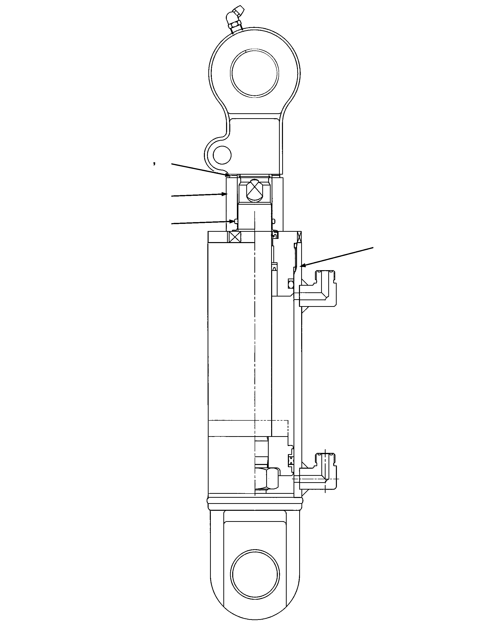 TILT CYLINDER, LH 37B-1JB-A412 KOMATSU