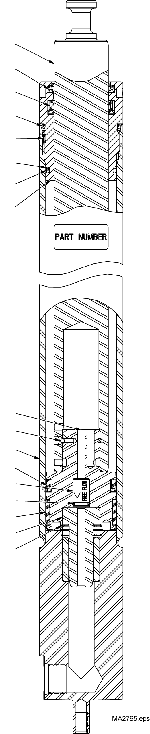 MAIN LIFT CYLINDER (84 OCL) CC1003258 KOMATSU