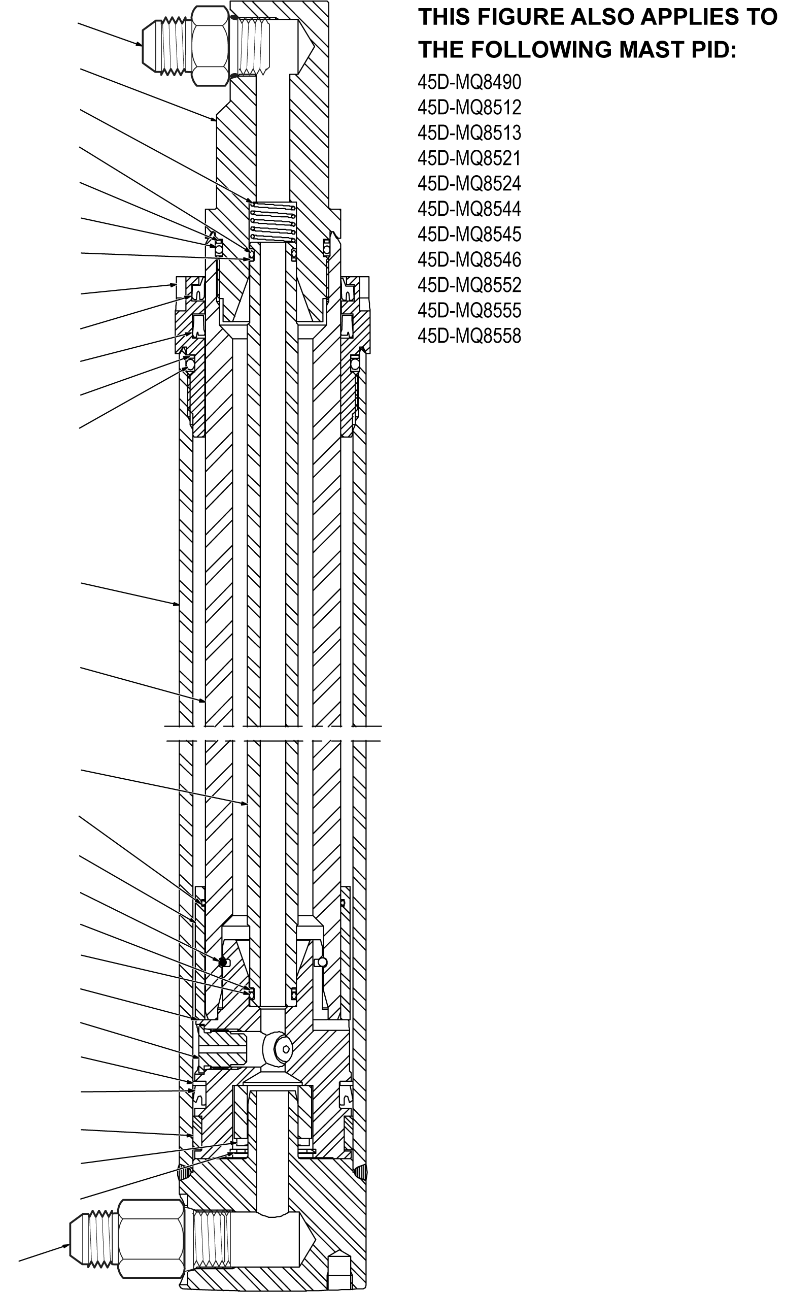 MAIN LIFT CYLINDER, RH (86 OCL) CC1005585 KOMATSU