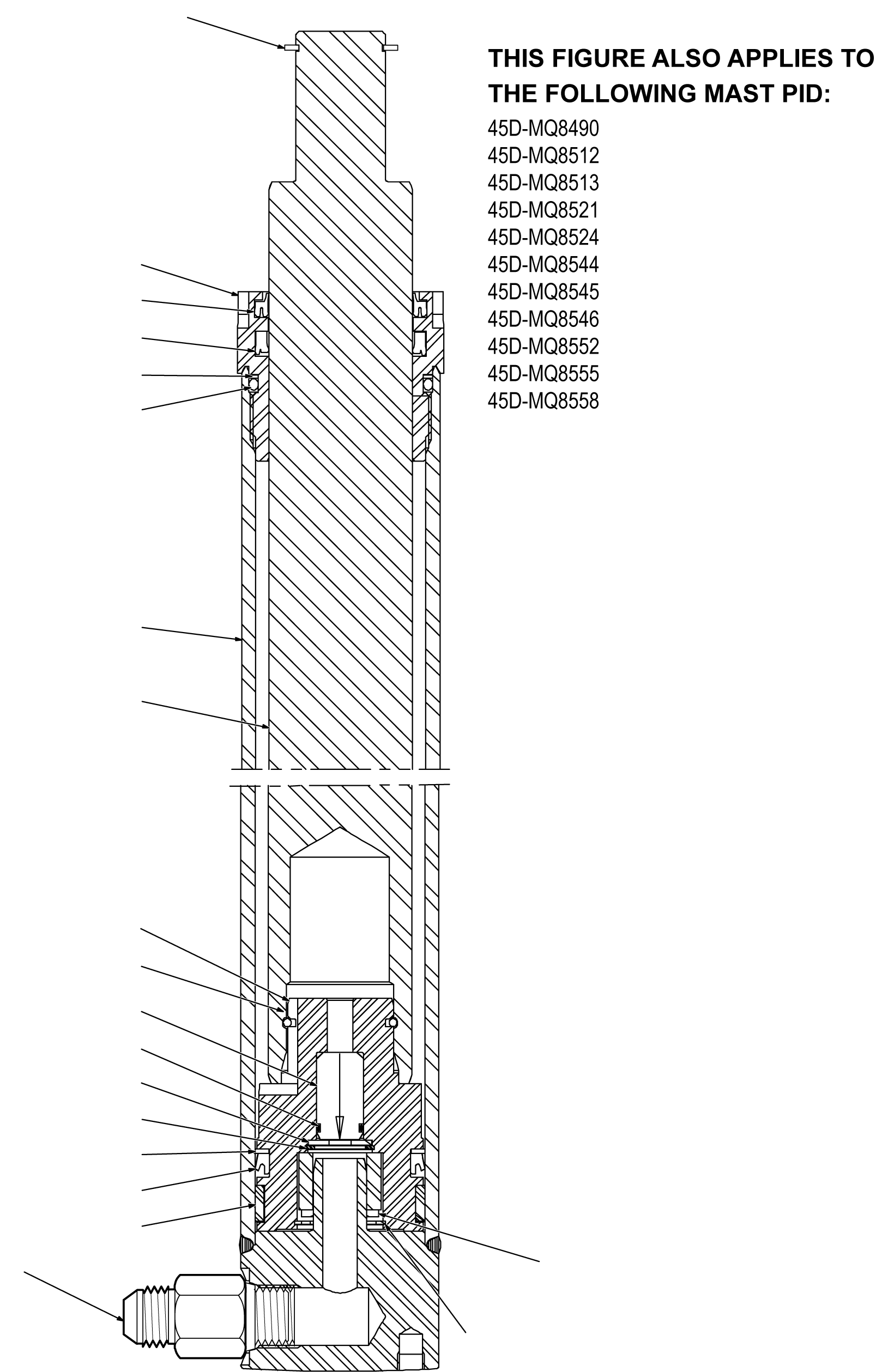 MAIN LIFT CYLINDER, LH (68 OCL) CC1005507 KOMATSU