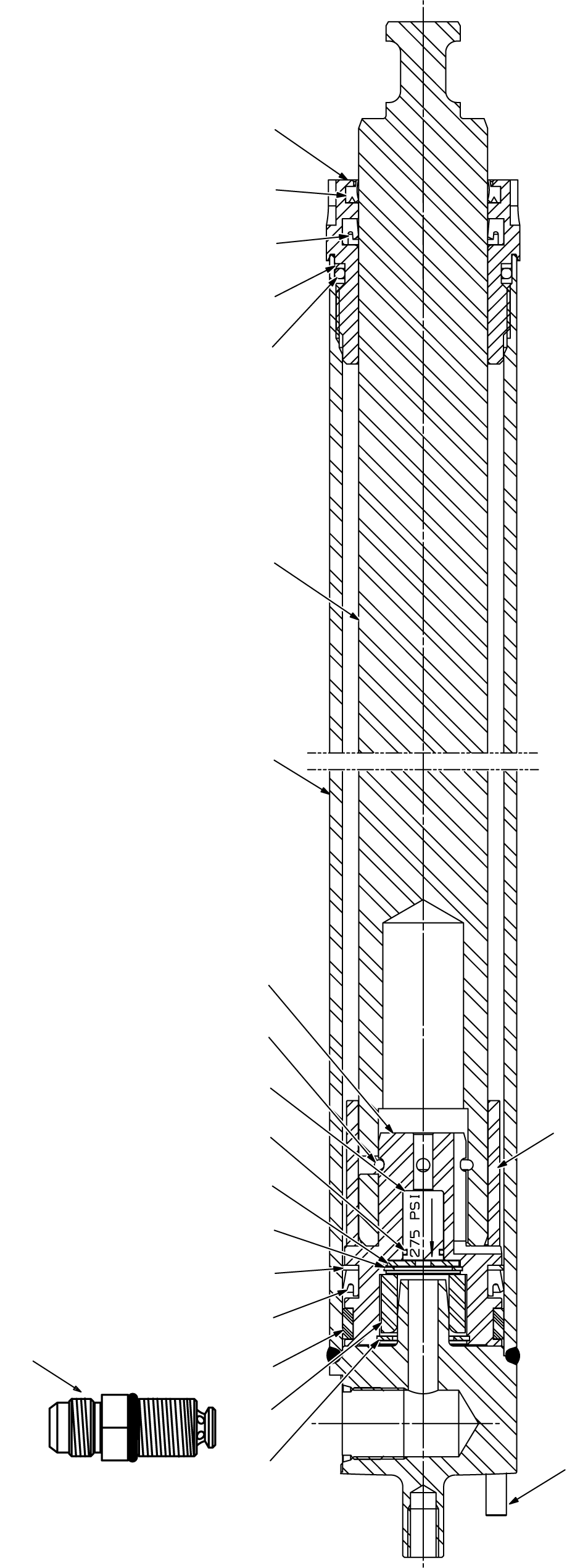 OCL = OUTER CHANNEL LENGTH (INCHES) OCL = OUTER CHANNEL LENGTH (INCHES) KOMATSU