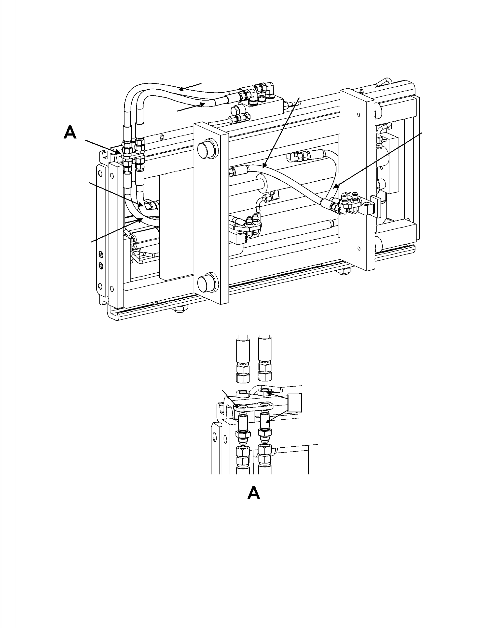 FORK POSITIONER INSTALL, LH, DOUBLE FUNCTION, NO QUICK DISCONNECT K20249 KOMATSU