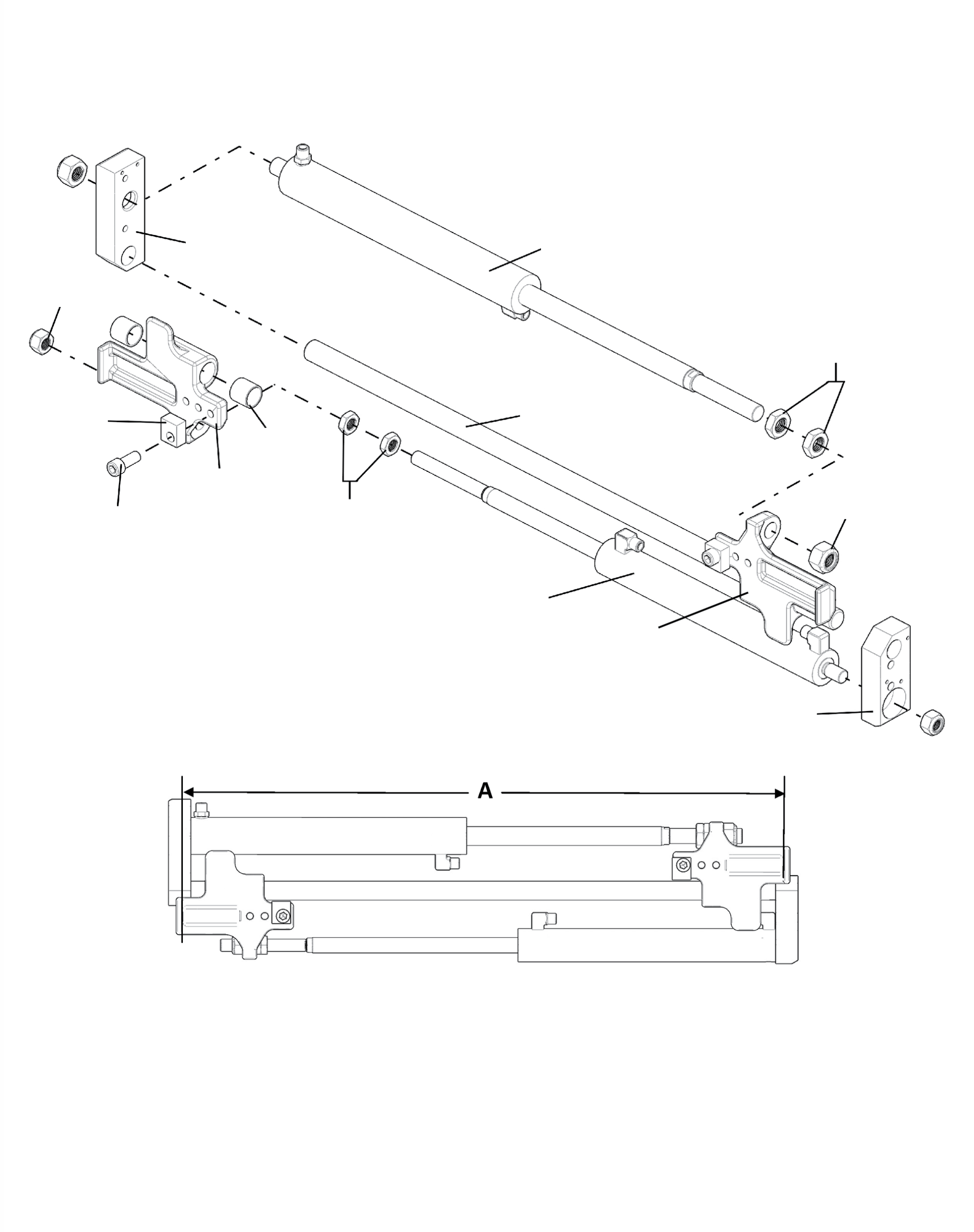 CYLINDER, UPPER FP, 36.6 IN. CCS20175 KOMATSU