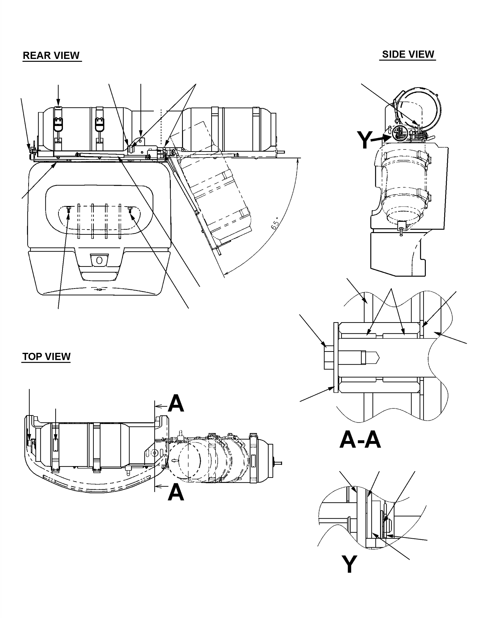 TANK BRACKET, SWING-OUT FOLD-DOWN 3EB-05-A7250 KOMATSU