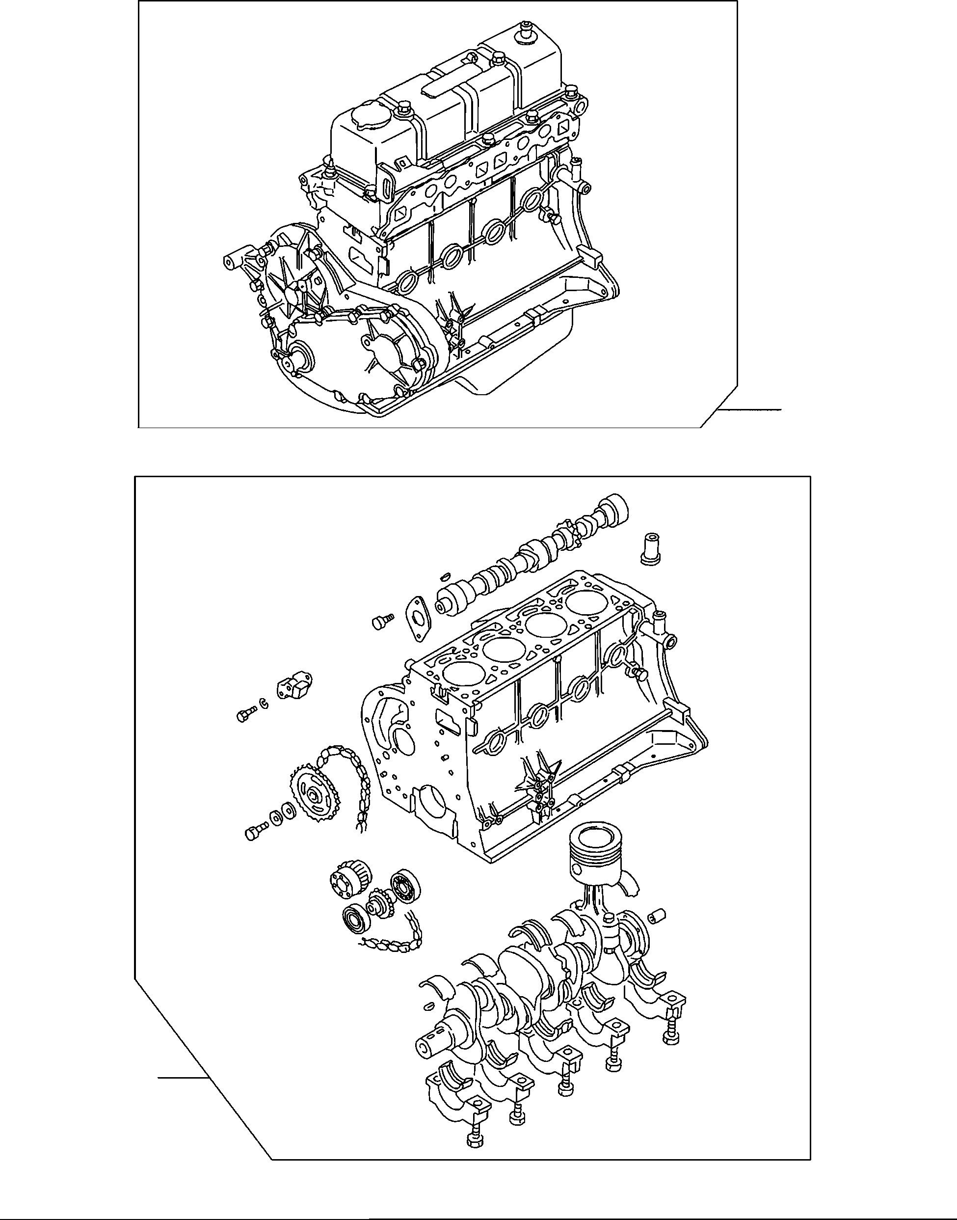 ENGINE, SHORT BLOCK (NO CYLINDER HEAD, NO OIL PAN), K25, ALL 10102-GS10A KOMATSU