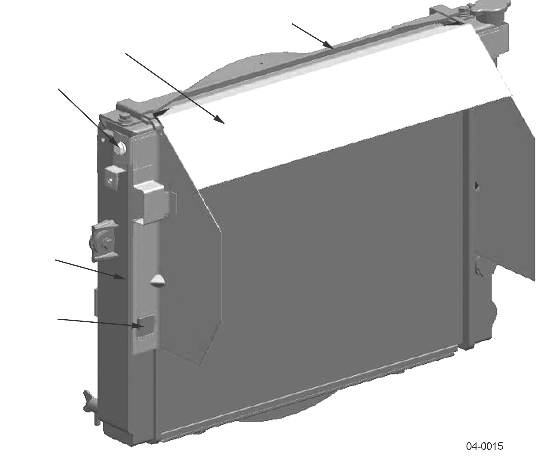 BACK COVER, RADIATOR (DIESEL) 3EB-04-52910 KOMATSU