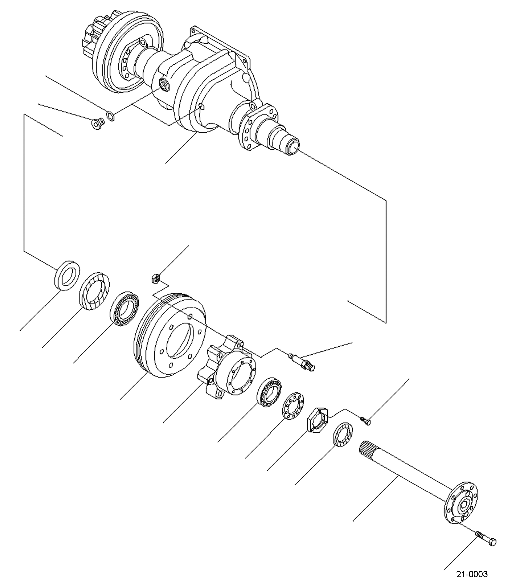 DRIVE AXLE 37B-1FD-5051 KOMATSU