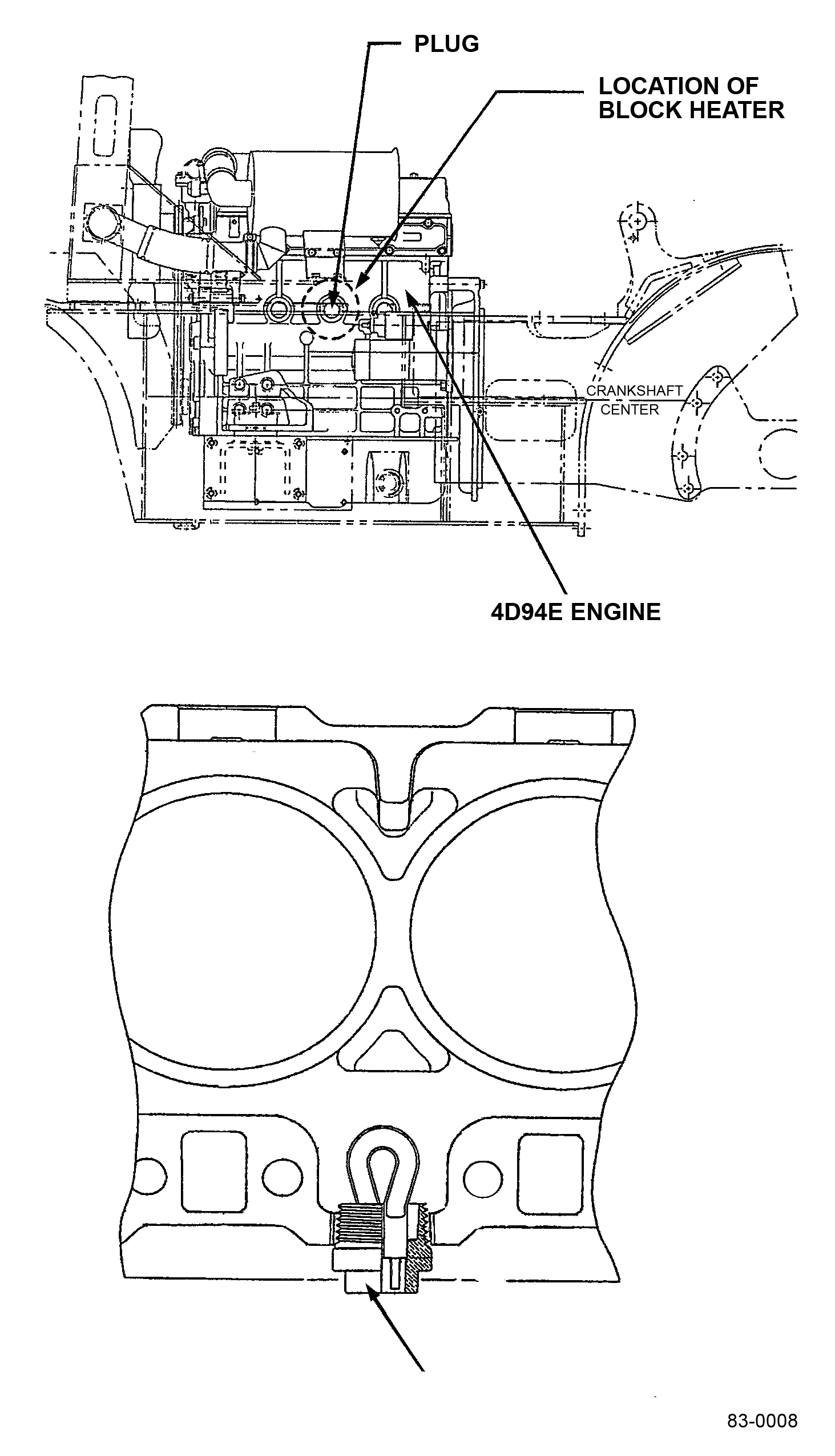 BLOCK HEATER 3EB-56-F5400 KOMATSU