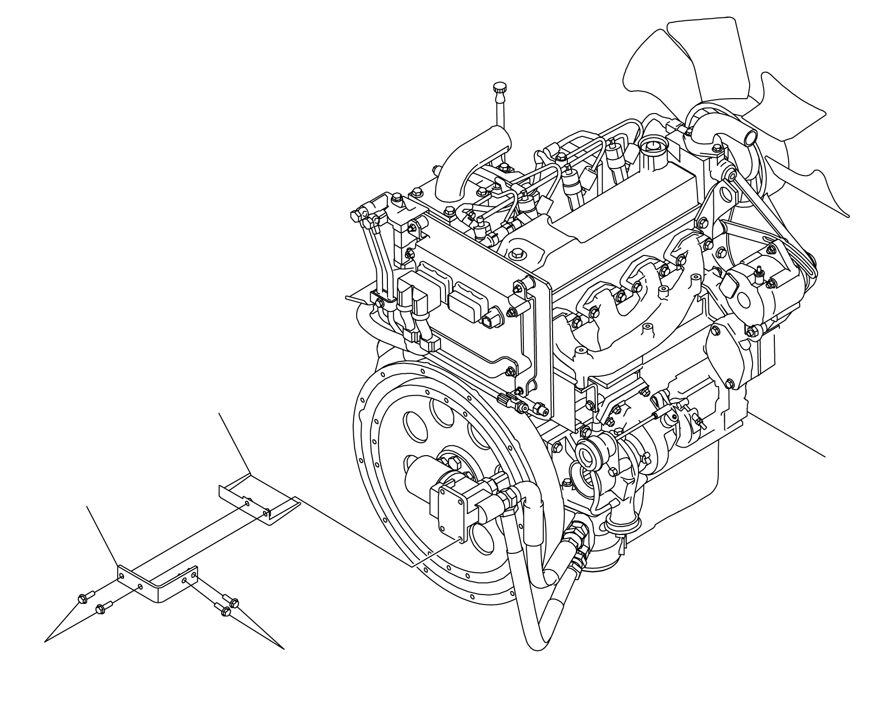 Кронштейн 3EC-02-51130 KOMATSU
