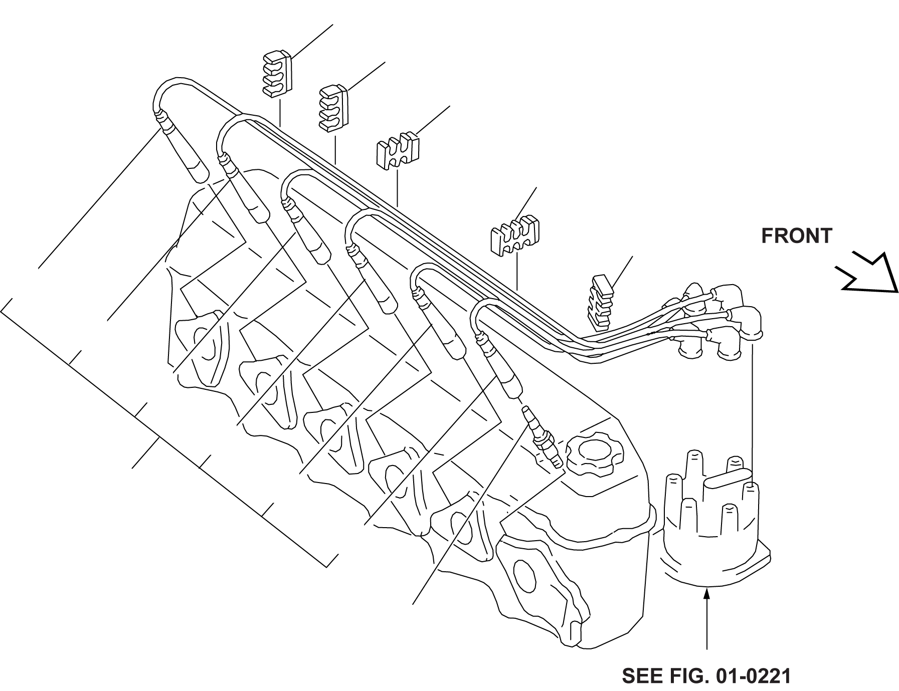 CABLE SET, HIGH TENSION 22440-VB010 KOMATSU