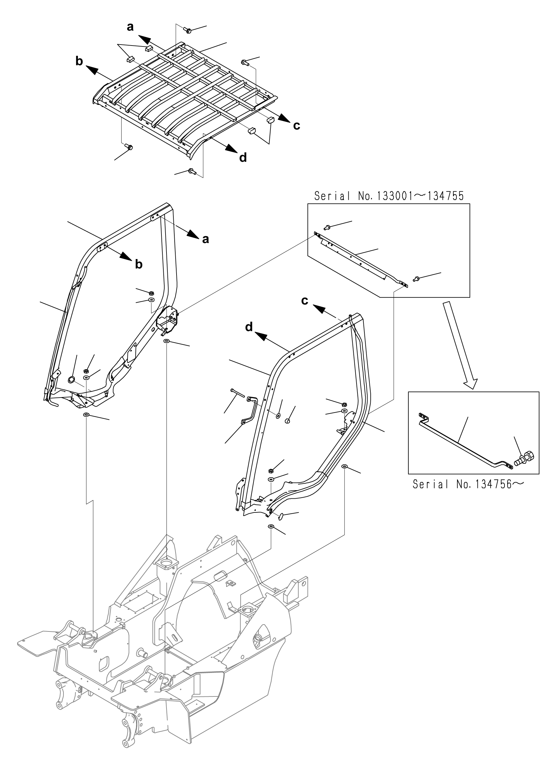 STAY, L.H. (FOR GASOLINE ENGINE) 3EC-51-A7313 KOMATSU
