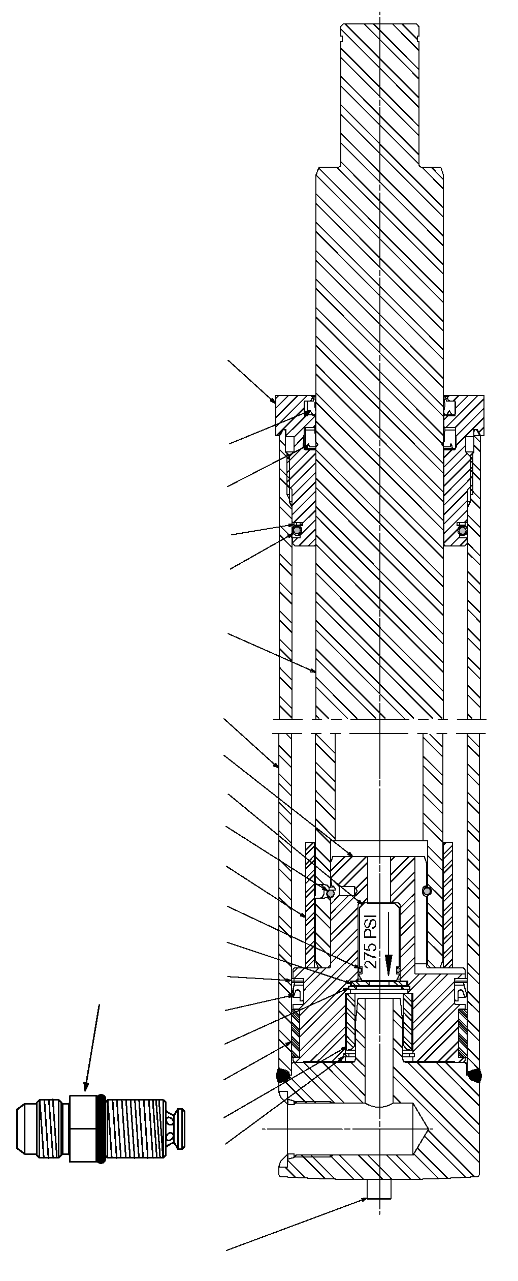 MAIN LIFT CYLINDER, 115 OCL CC1002446 KOMATSU