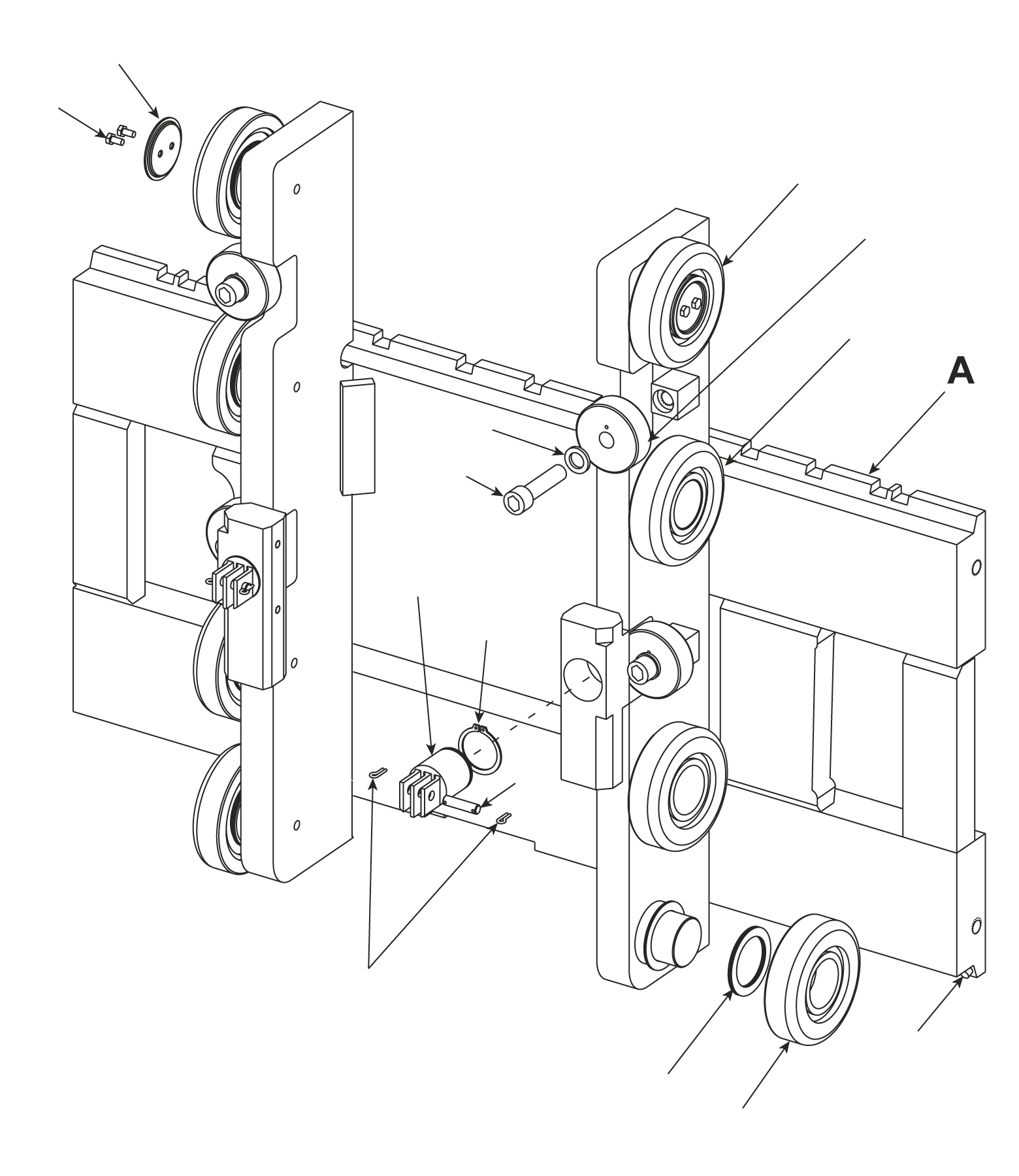CARRIAGE, 54 IN. (PNEUMATIC MODELS WITH 9 IN. UNDERCLEARANCE) CC251571 KOMATSU