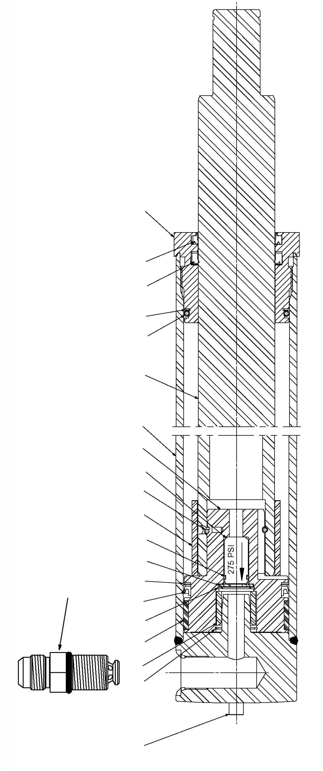 MAIN LIFT CYLINDER, 99 OCL CC1002764 KOMATSU