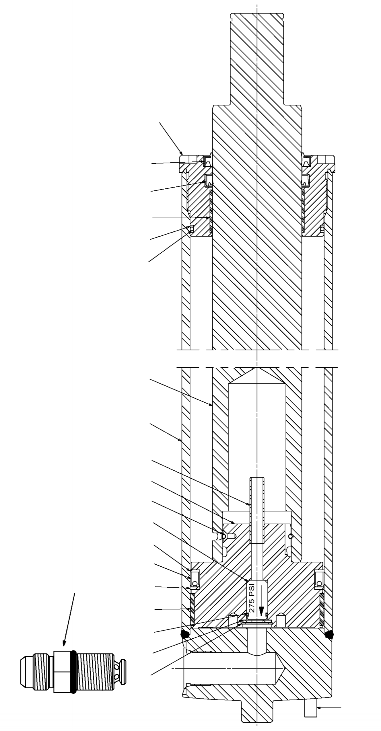 MAIN LIFT CYLINDER, 89 OCL CC1002604 KOMATSU