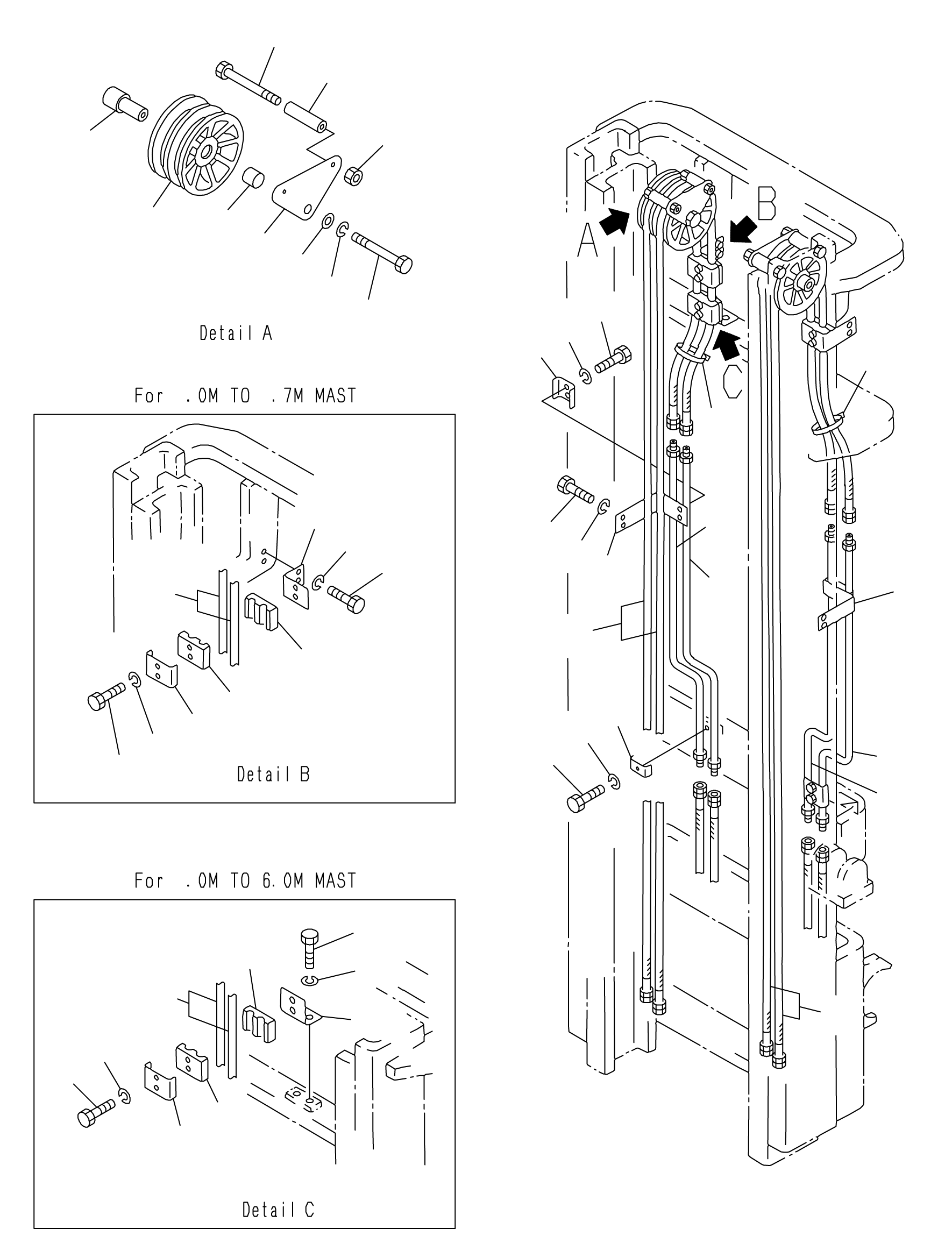 PIPE (3.0M - 3.5M MAST) 45C-ZJA-3040SG KOMATSU