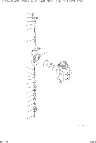 SPOOL SECTION (2-SPOOL) KBC0213-31222 KOMATSU