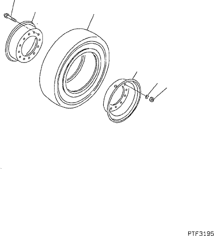 TIRE ASSY 3BB-28-31120 KOMATSU