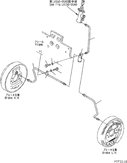 PIPE, R.H. 3BB-38-43121 KOMATSU