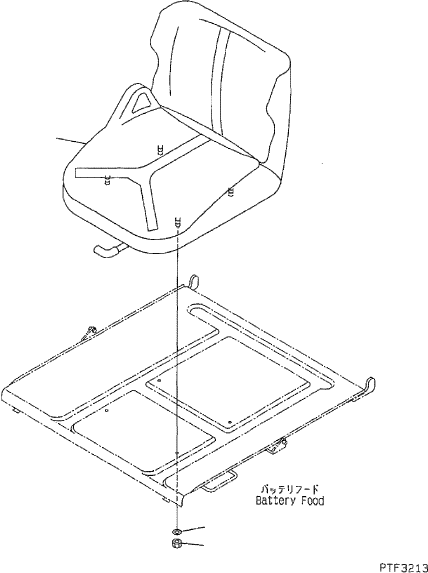 SEAT ASSY (NON SUSPENSION TYPE) 3EB-50-31560 KOMATSU