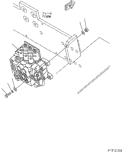 CONTROL VALVE (WITH PORT RELIEF VALVE) 3BA-61-51610 KOMATSU