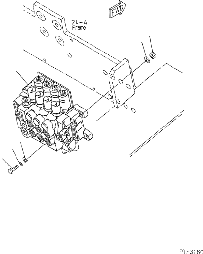 CONTROL VALVE ASSY (4CV) 3BA-61-51410 KOMATSU