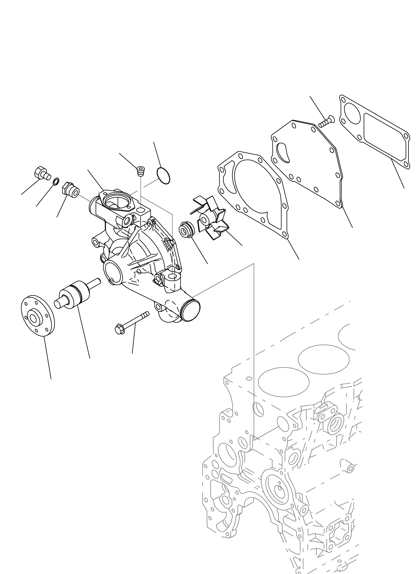 PUMP ASSY, WATER 6271-61-1801 KOMATSU