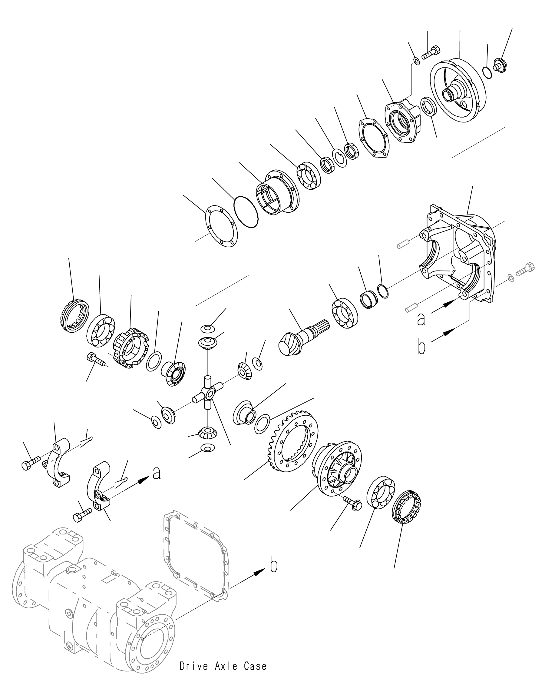 DRIVE AXLE ASSY (FOR FD60, FD70) 3FD-21-32704 KOMATSU